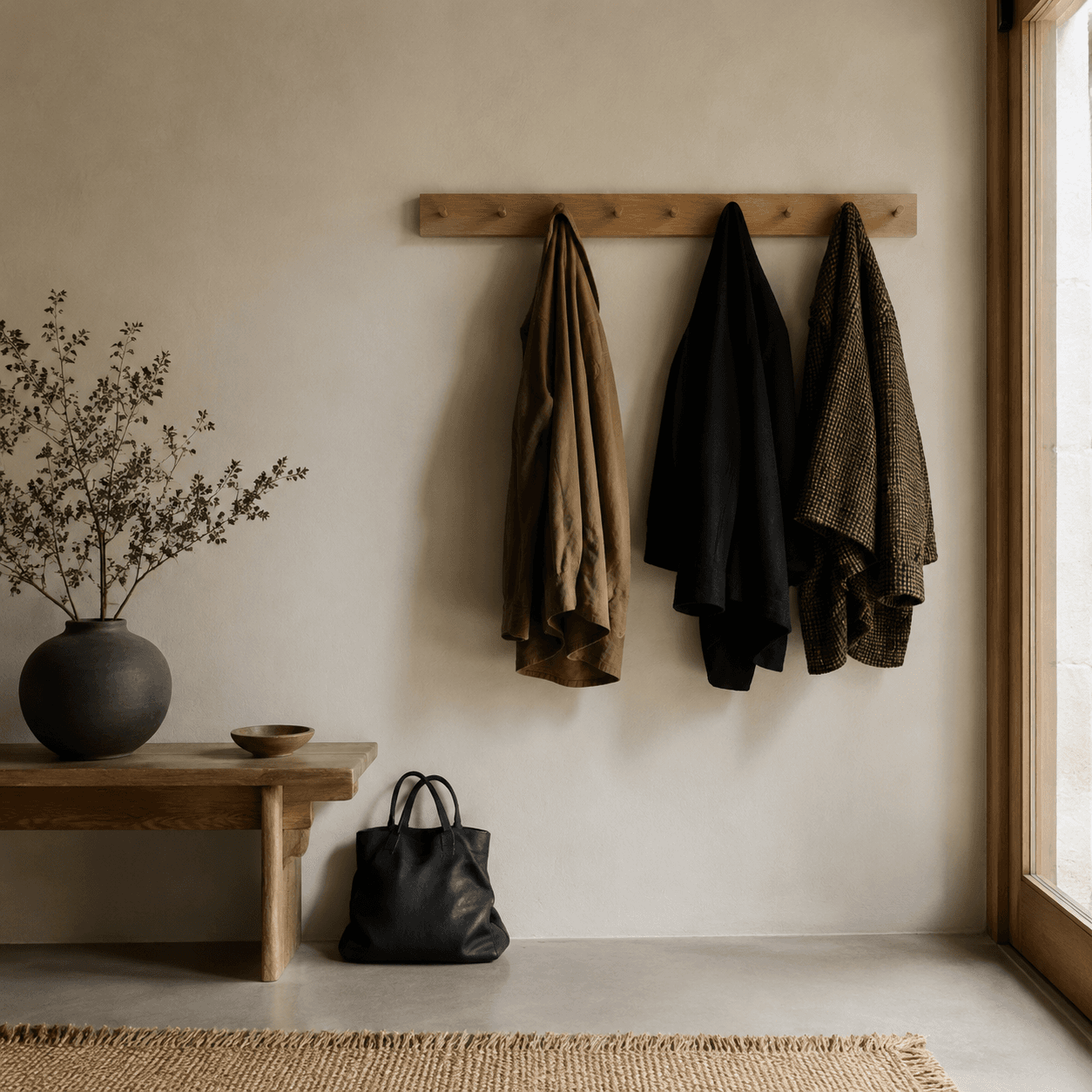 Coat & hooks