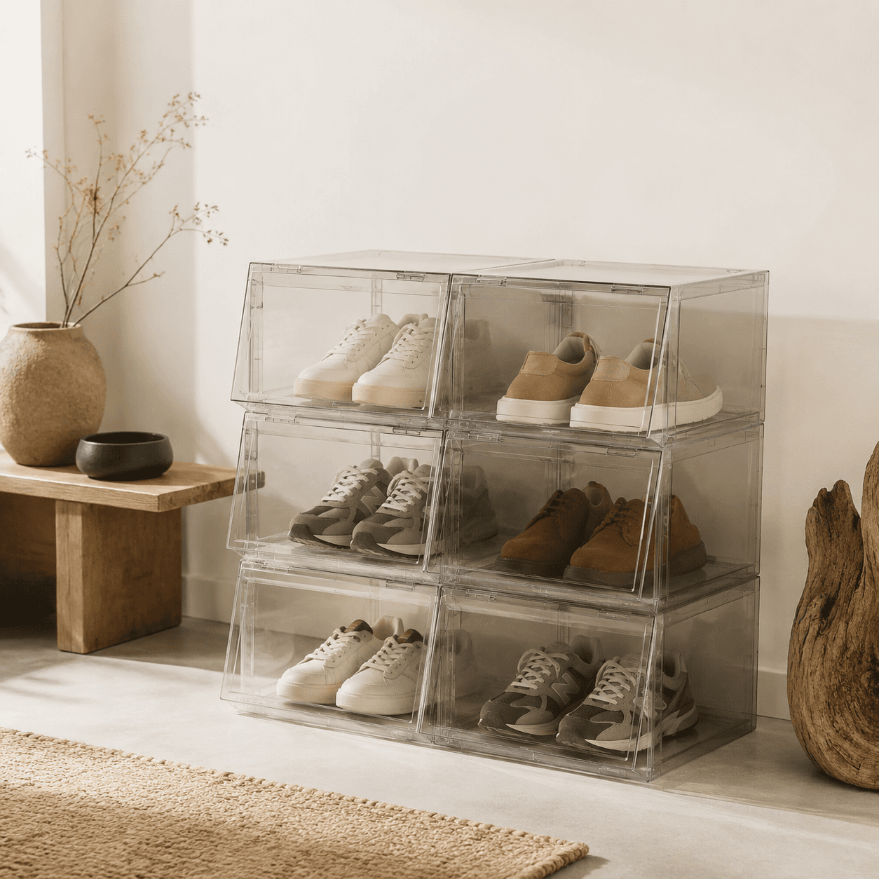 Stackable Shoe Boxes, Set of 12